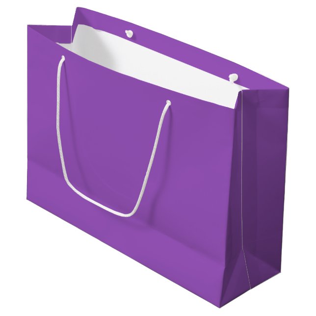 Deep Lilac Solid Colour Large Gift Bag (Front Angled)