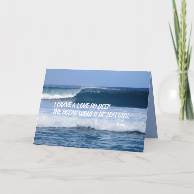 DEEP LOVE CRAVE RUMI QUOTE CARD (Front)