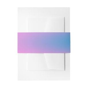 Deep Magenta Pink to Red & Blue Auric Ombre Invitation Belly Band
