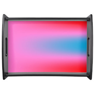 Deep Magenta Pink to Red & Blue Ombre Party Serving Tray