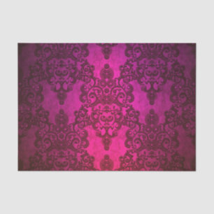 Deep Majenta Damask Tissue Paper
