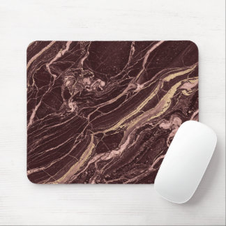 Deep Marble Red Contemporary Aesthetic Look Mouse Mat