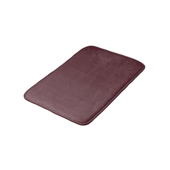 Deep Maroon Solid Colour Bath Mat (Angled)