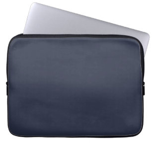 Deep Navy Dark Blue Solid Trend Colour Background Laptop Sleeve