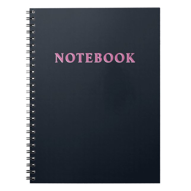 Deep navy pink  notebook (Front)