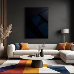 Deep Night Geometry Canvas Print