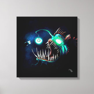 Deep Ocean Angler Fish Canvas Print