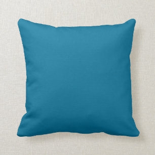 Deep Ocean Blue Personalised Aqua Teal Background Cushion