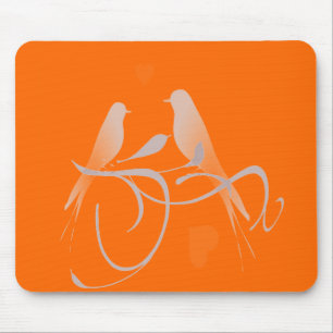 Deep Orange Mouse Mat