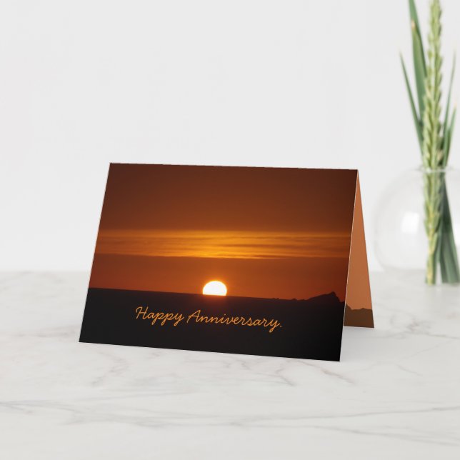 Deep Orange Sunset | Greeting Card (Front)