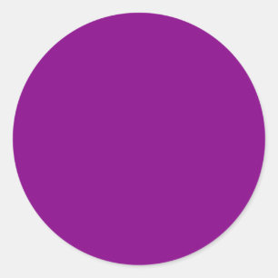 Deep Orchid Plum Purple Solid Colour Background Classic Round Sticker