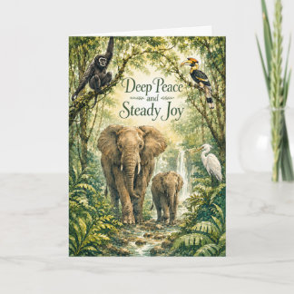 Deep Peace Steady Joy Elephant Encouragement Card