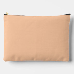 Deep Peach Solid Colour Accessory Pouch