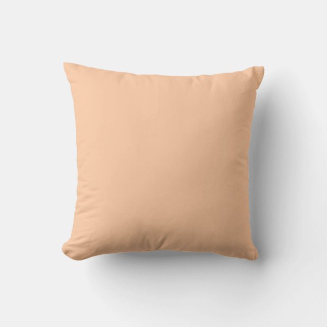 Deep Peach Solid Colour Background Cushion (Front)