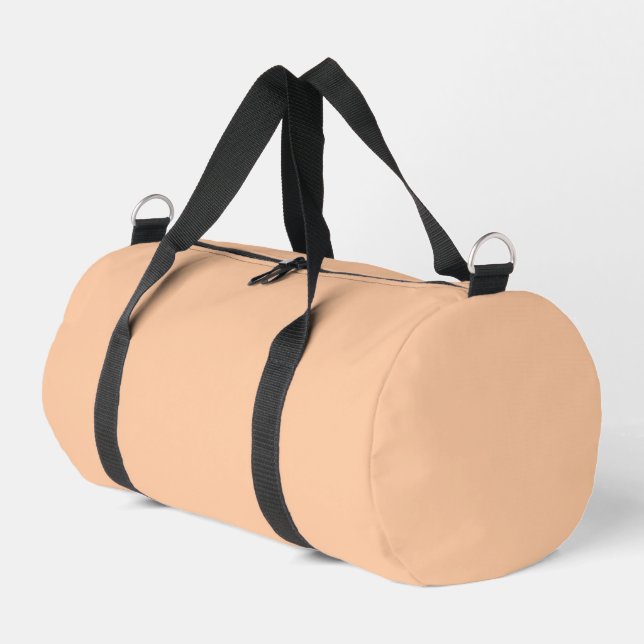 Deep Peach Solid Colour Duffle Bag (Left Corner)