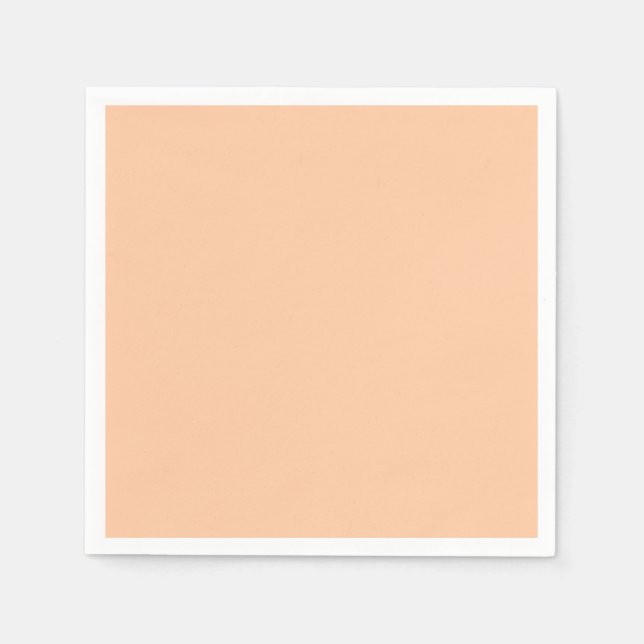 Deep Peach Solid Colour Napkin (Front)