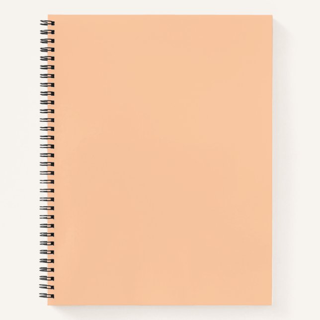 Deep Peach Solid Colour Notebook (Front)
