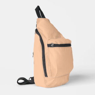 Deep Peach Solid Colour Sling Bag