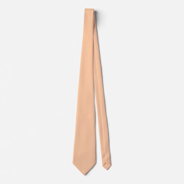 Deep Peach Solid Colour Tie (Front)