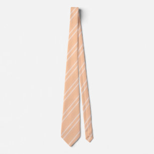Deep Peach Striped Classic Tie