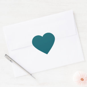 Deep Petrol Heart Sticker