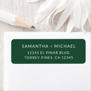 Deep Pine Decorative Serif Wedding Thank You