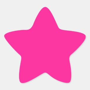 Deep Pink Blank Star Sticker