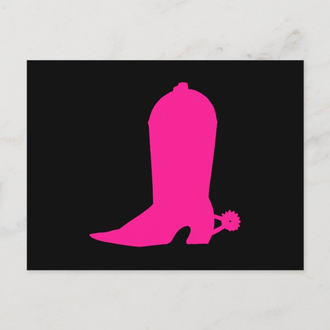 Deep Pink Boot Postcard (Front)