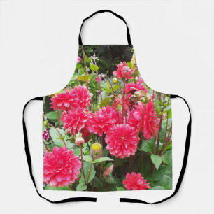 Deep Pink Dahlias Apron