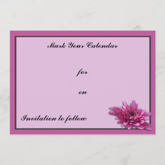 Deep Pink Daisy Save The Date