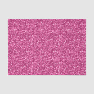 Deep Pink Faux Glitter & Sparkles Pattern Tissue Paper