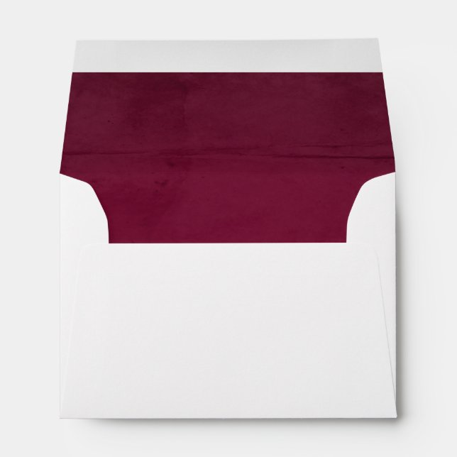 Deep Pink Faux Velvet Textured Look Lining Envelopes (Back (Bottom))