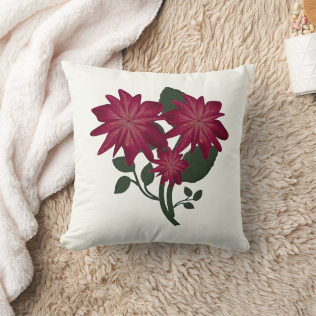 Deep Pink floral design  Rug Cushion (Blanket)