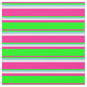 Deep Pink, Lime, Sky Blue, and White Coloured Fabric