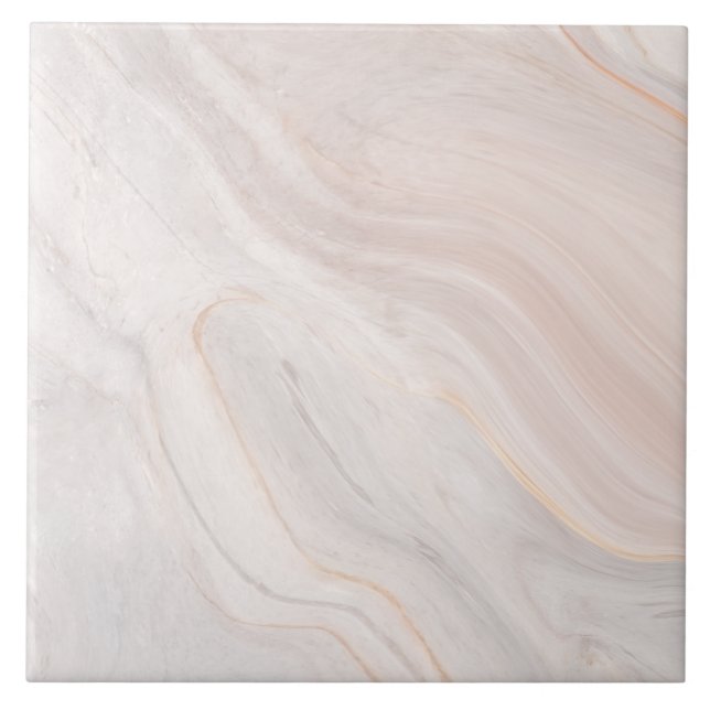 Deep Pink Marble Finish Decorative 6" Square Tile (Front)
