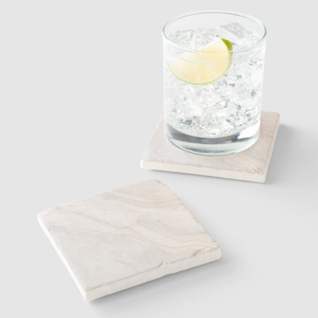 Deep Pink Marble Finish Decorative Stone Coaster (Side)