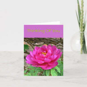 "DEEP PINK PEONY/THINKING OF YOU" NOTECARD