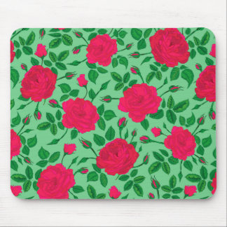 deep pink rose bushes mouse mat
