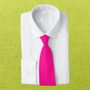 Deep Pink Solid Color Tie