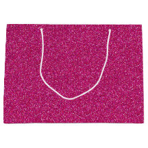 Deep Pink Sparkle Glitter Large Gift Bag