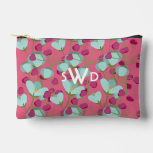 Deep Pink Teal Custom Stationery Pouch