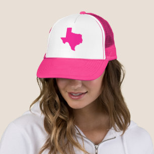 Deep Pink Texas Shape Trucker Hat