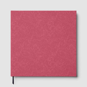 Deep pink textured swirling pattern guest book