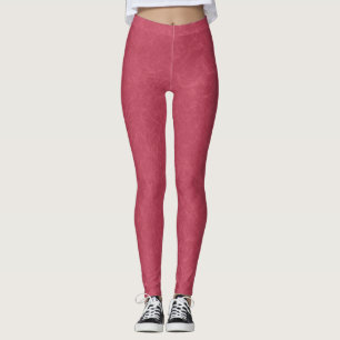 Deep pink textured swirling pattern leggings