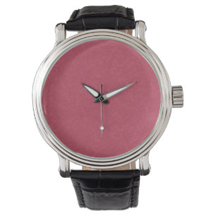 Deep pink  textured swirling  pattern watch