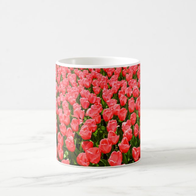 Deep pink tulips coffee mug (Center)