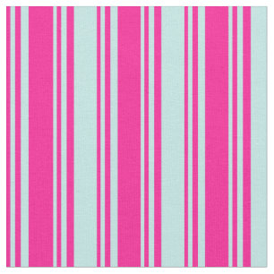 Deep Pink & Turquoise Coloured Lines Fabric