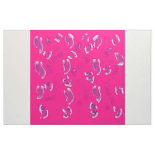 Deep pink with pretty lavender patterns lovely fabric