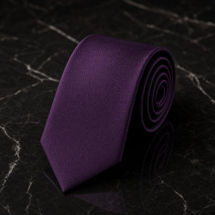 Deep Plum Luxury Woven Twill Texture Tie