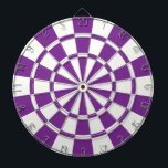 Deep Purple And White Dartboard<br><div class="desc">Deep Purple And White Dart Board</div>